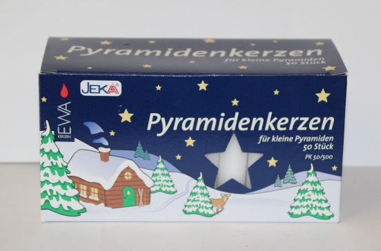 Pyramidenkerzen-Weiss
