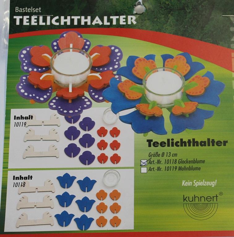 Teelichthalter Mohnblume