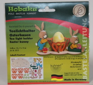 Teelichthalter Osterhasen Paar