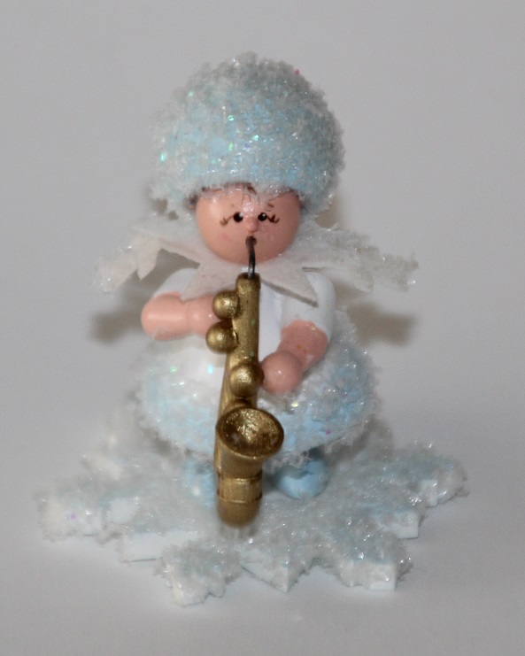 Saxophon-1 Schneeflöckchen mit Saxophon