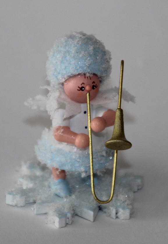 Posaune Schneeflöckchen mit Posaune