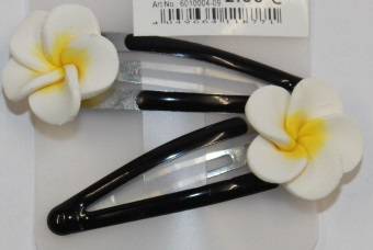 haarspange-weiss-gelb Blüten Haarspange weiß - gelb