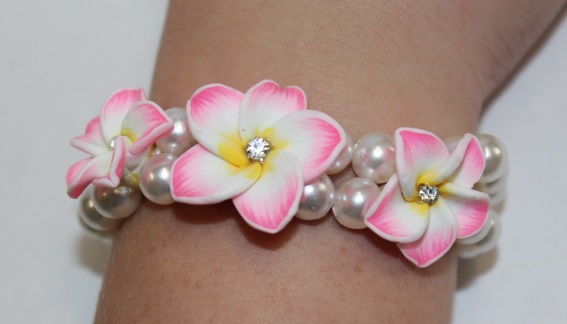 armband-pink Blüten Armband pink