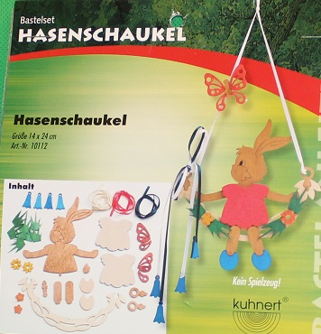 hasenschaukel Fensterbild Hasenschaukel