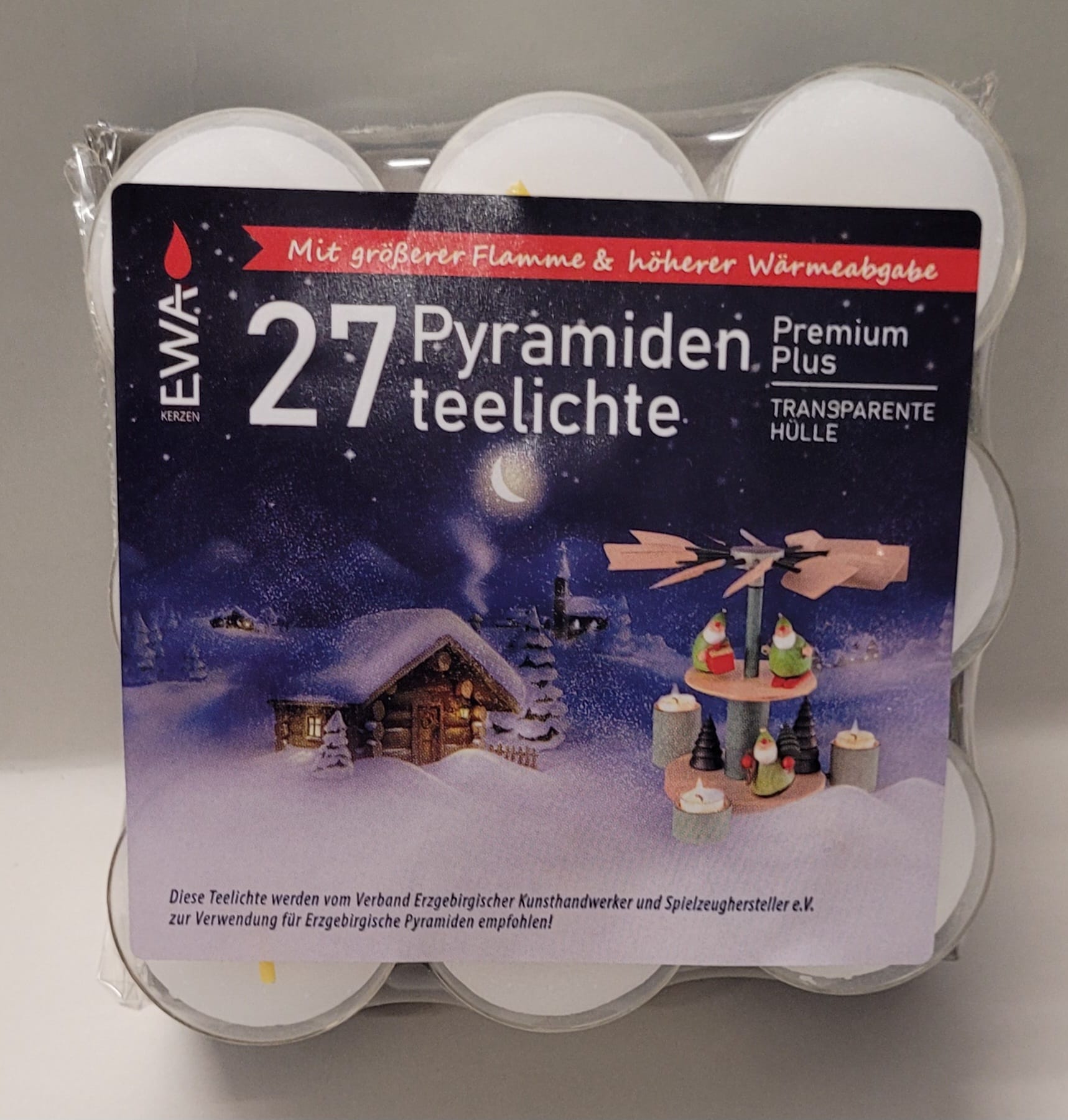 27 Teelichter für Pyramiden