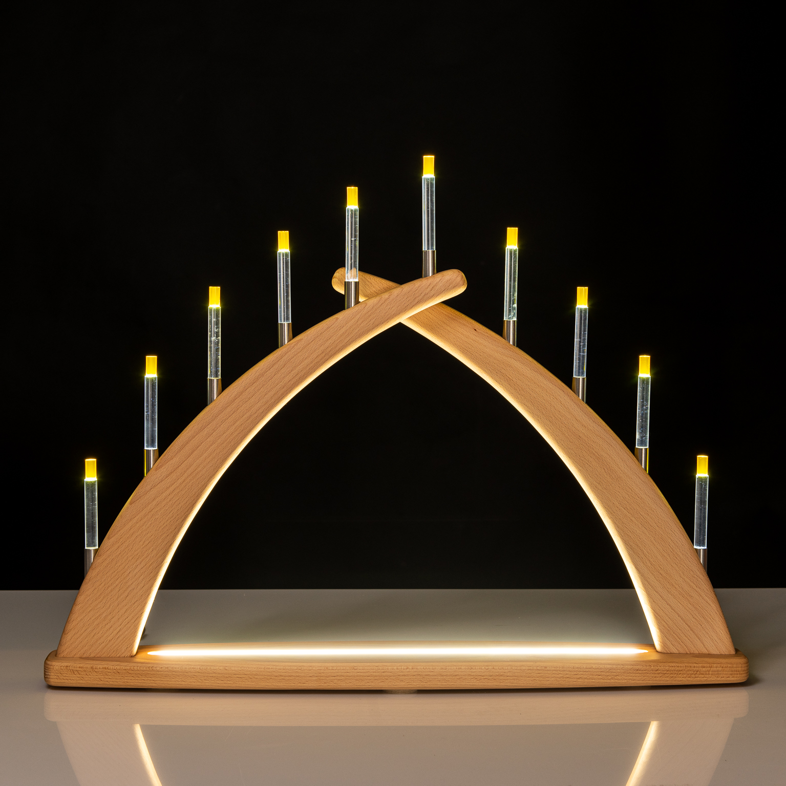 leerBogen-gelb LED Schwibbogen leer