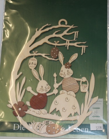 Fensterbild-Hase Fensterbild Stupsi mit Eierschale