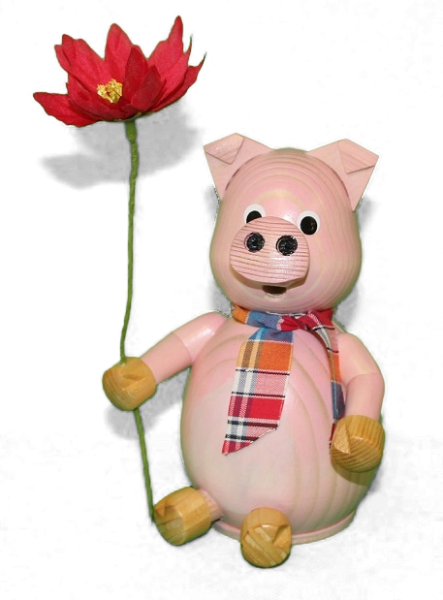 Oederaner Schwein mit Blume