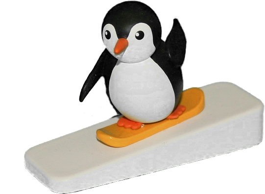 Pinguin Snowboardfahrer